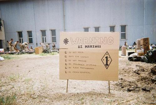 US Marine Warning Sign