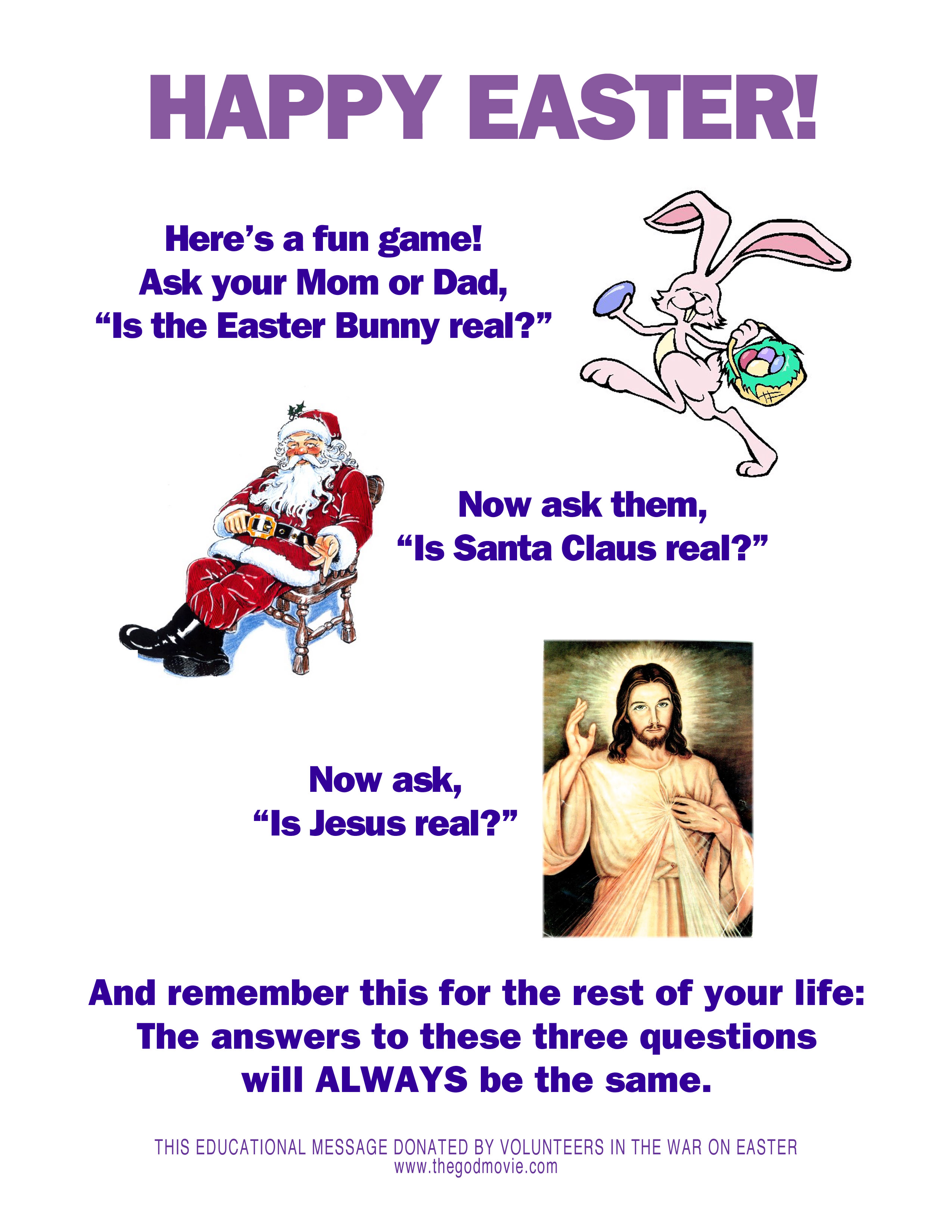 happy easter is the easter bunny real? MyConfinedSpace