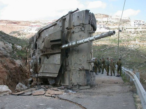 Merkava destroyed in South of Lebanon