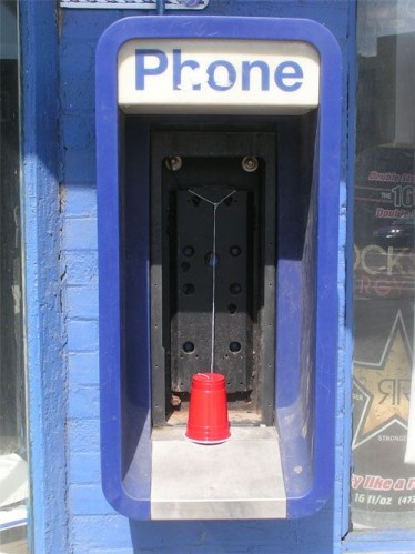 Public Cup and String Phone