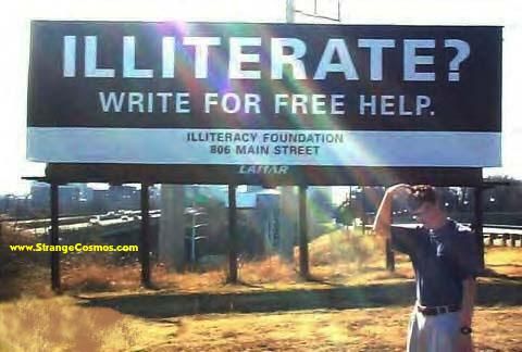 Illiterate - write for help
