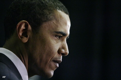 Obama Looks Down