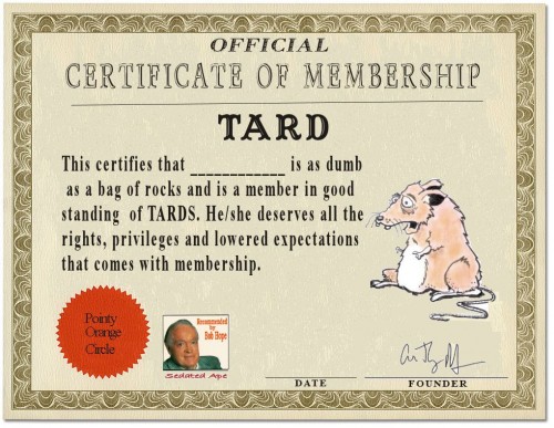 Tard Certificate of Membership