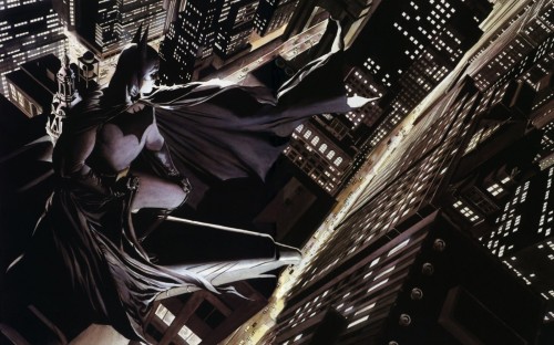 Batman overlooks his city