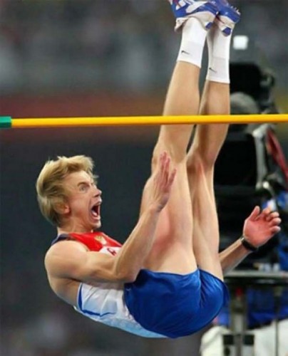 Excited High Jumper