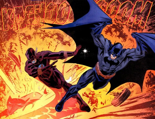 Flash Saves Batman From Batmobile Explosion