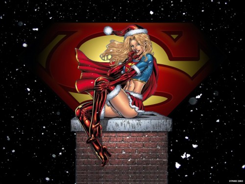 Supergirl Christmas - On Chimney