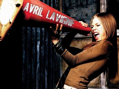 Avril Lavigne has a bullhorn