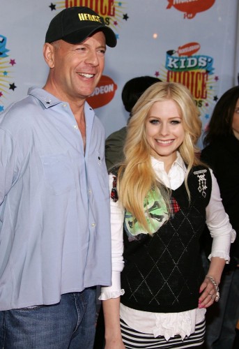Avril Lavigne With Bruce Willis who is god damn sexy