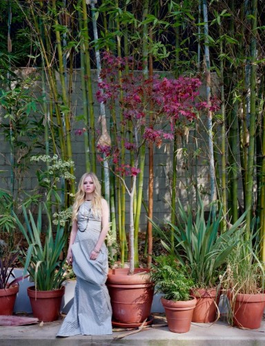 Avril Lavigne With Plants