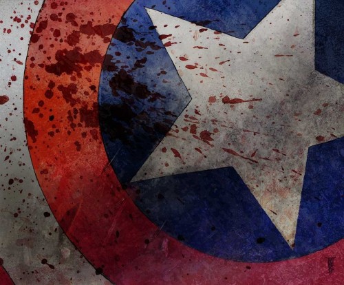 Captain America's Blood Splattered Shield