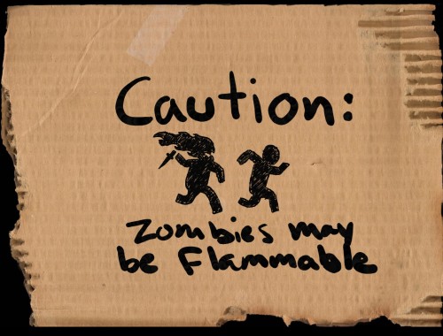 caution - zombies may be flammable