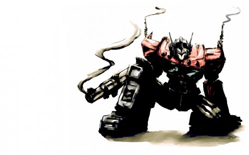 Optimus Prime In Watercolor