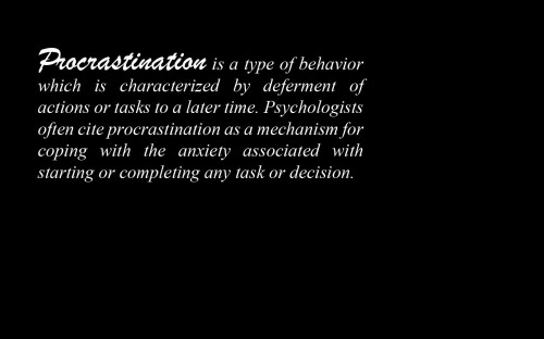 Procrastination Definition