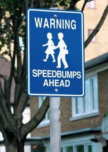 warning - speed bumps ahead