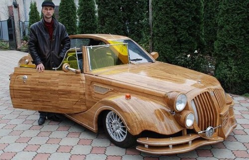 wooden car