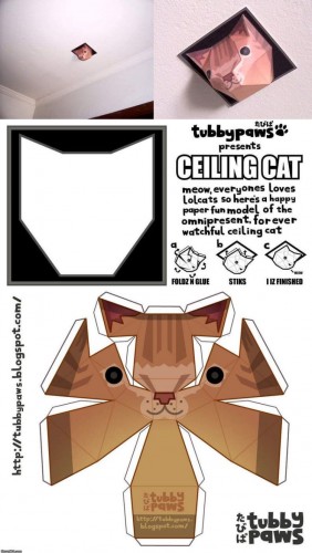 Ceiling Cat Papercraft
