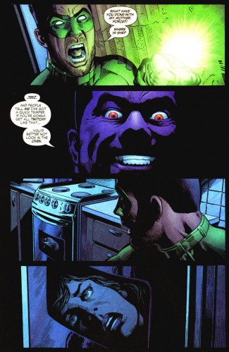 green lanterns mom is in a stove