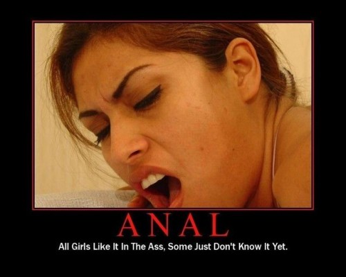 anal - all girls like it in the ass, some just don't know it yet