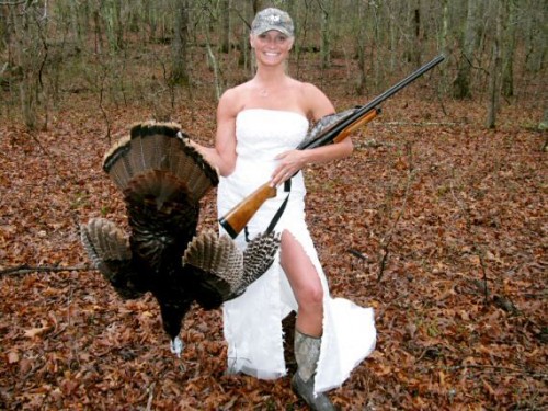 turkey hunt bride