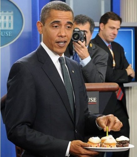 obama has cupcakes