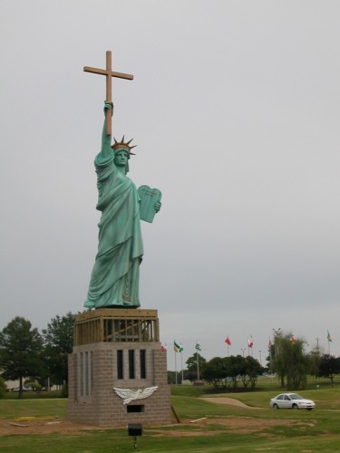 christian statue of liberty