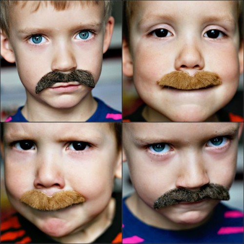 kids with mustaches