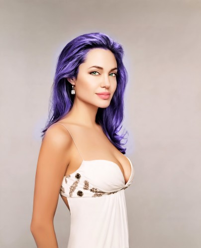 purple haired jolie