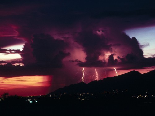 purple thunder storm
