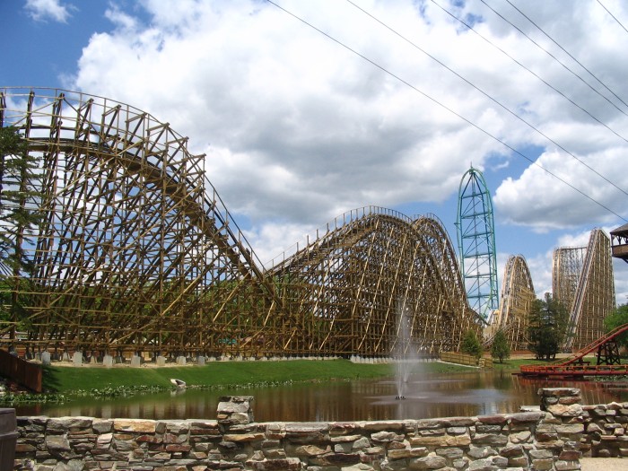 wooden rollar coaster