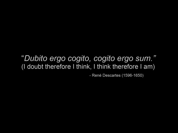 rene descartes thinks