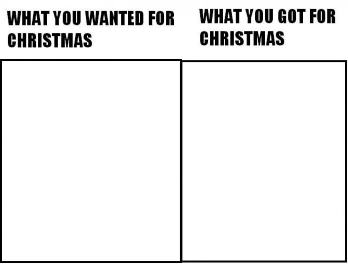 what you wanted for christmas vs what you got