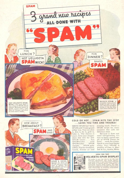 3 grand new recipes all done with spam