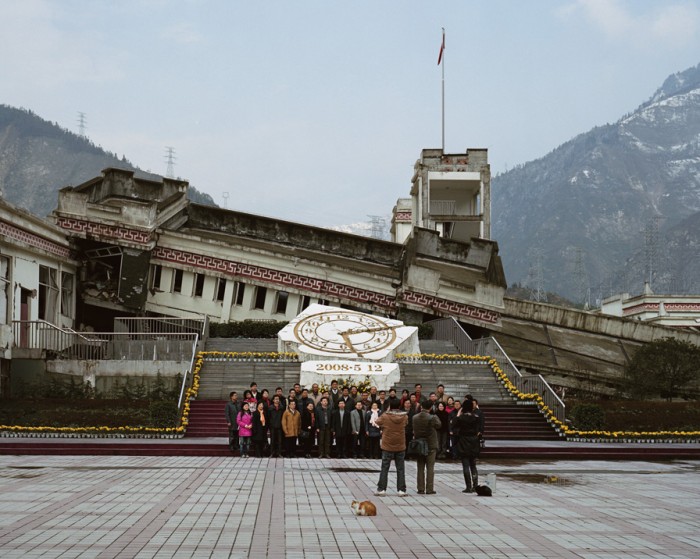 destroyed building photo group