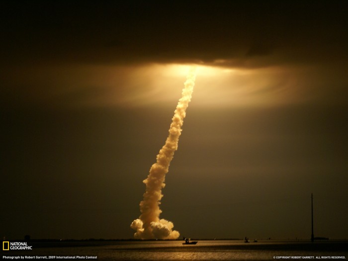 shuttle cloud launch wallpaper