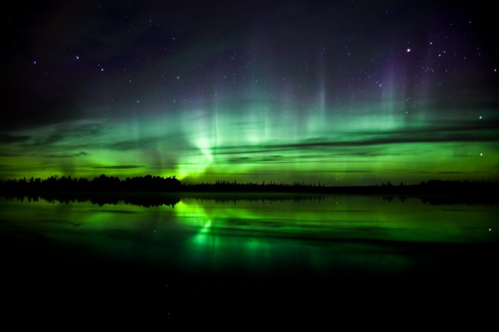 green skies