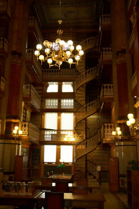 library spiral staircase 