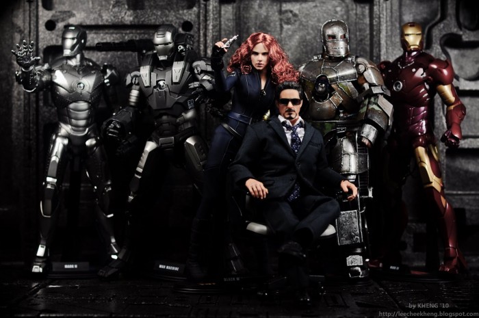 tony stark and his iron man suits