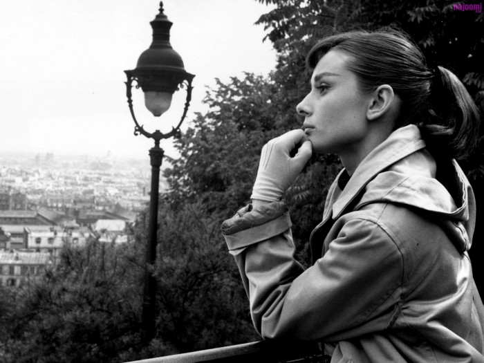 Audrey Hepburn is in thought