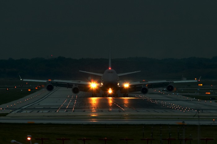 airliner on the runway