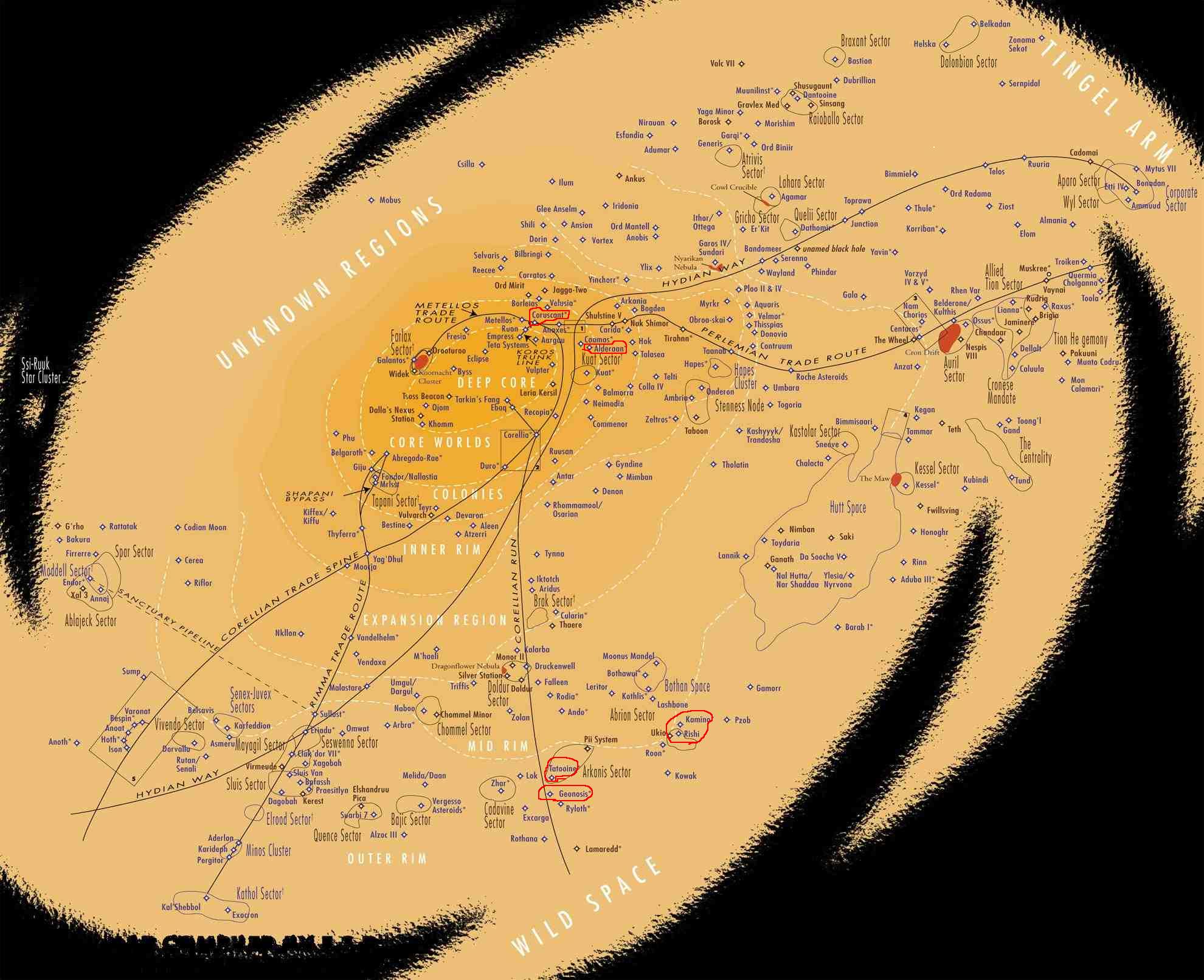 star wars galactic map