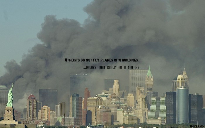 atheist do not fly planes into buildings