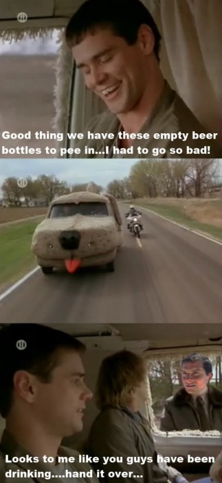 dumb and dumber pulled over