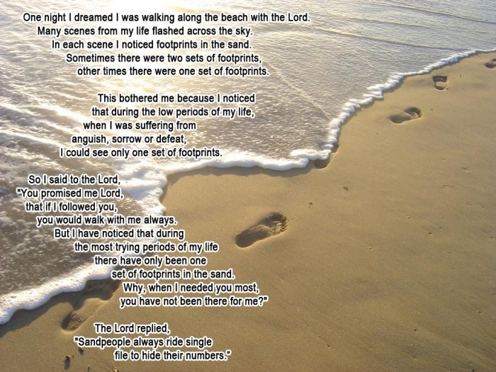 one set of footprints