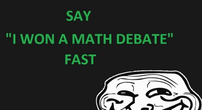 I won a math debate