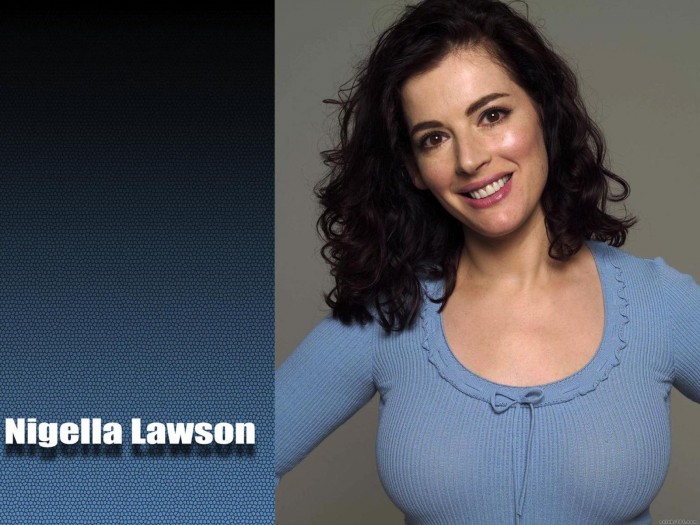 Nigella Lawson in blue