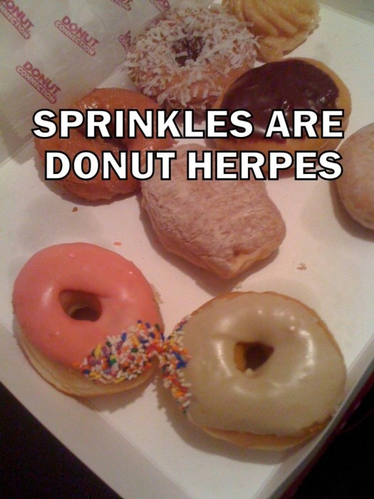 sprinkles are donut herpes