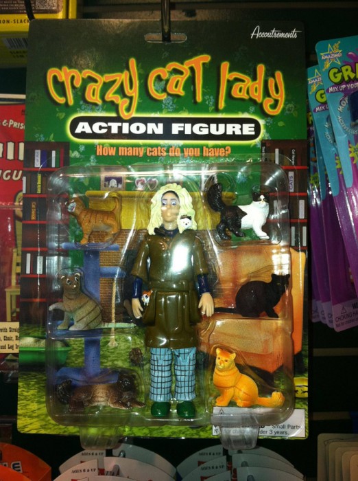 crazy cat lady action figure