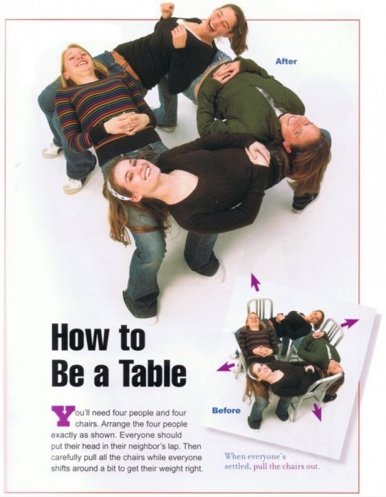 how to be a table