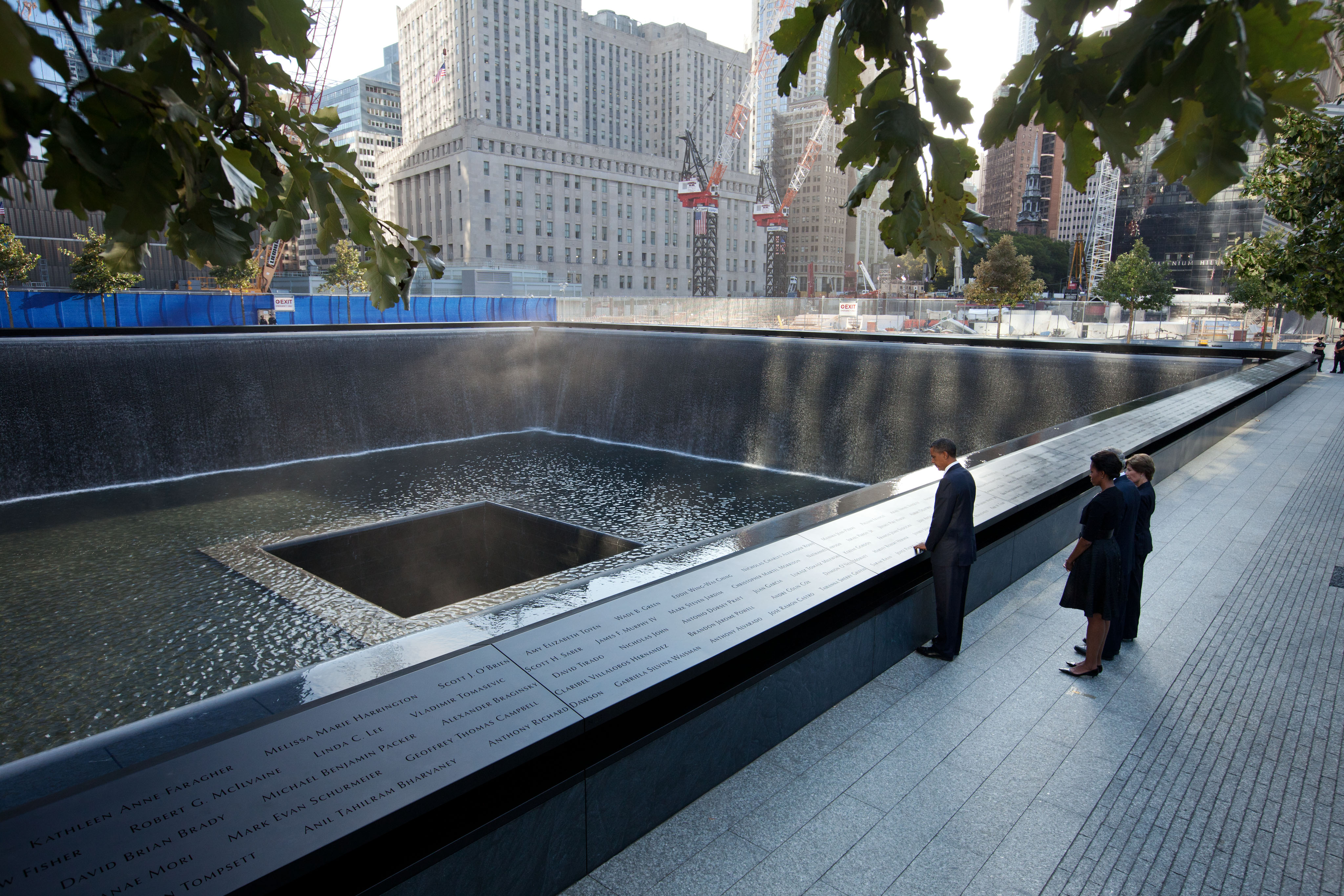 obama at the 9-11 memorial
